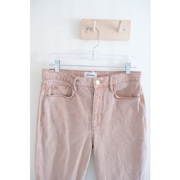 Frame Women Denim Le Sylvie Slender Straight Jeans in Sand Sz 29 High Waist - Picture 4 of 8